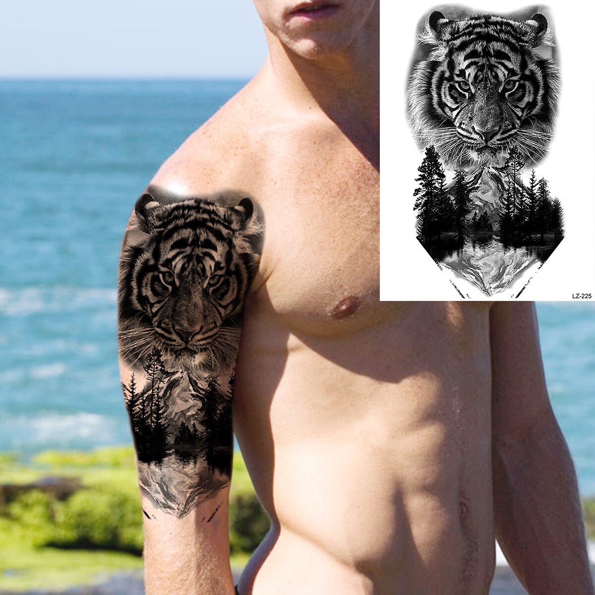 Large Test Tattoo Shoulder/Chest/Thigh - Many Styles