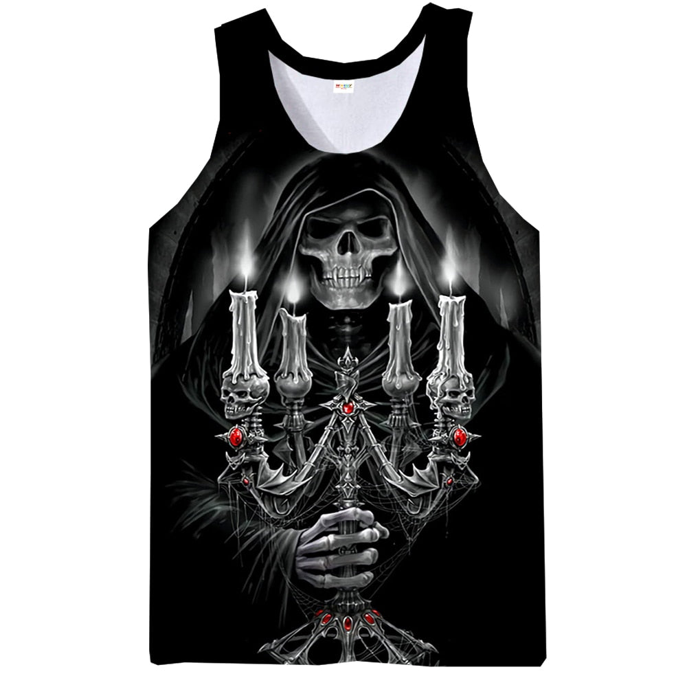 XS-5XL Skull Tank Top