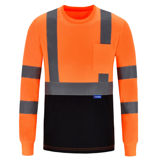 XS-6XL Fluorescent Safety Long Sleeve Shirt - 2 COLOURS