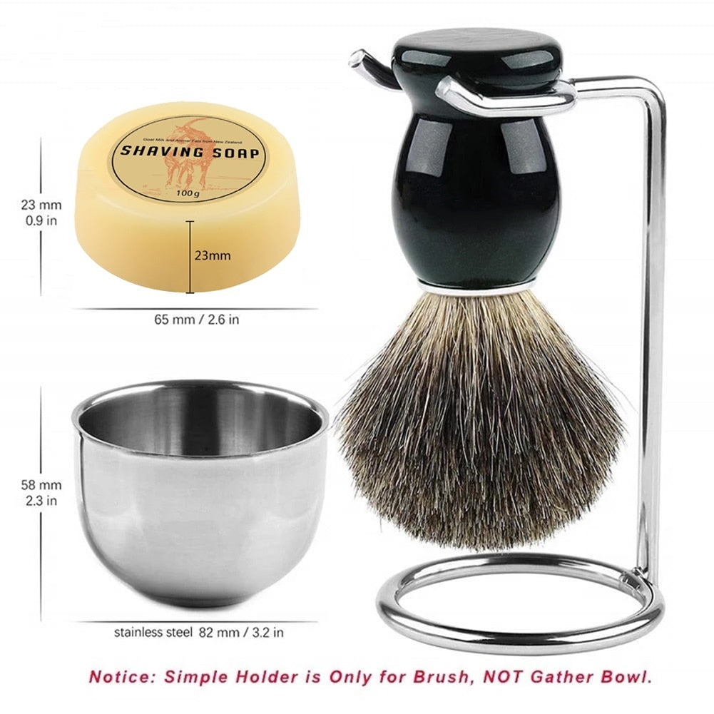 Fine Badger Bristle Shaving Set