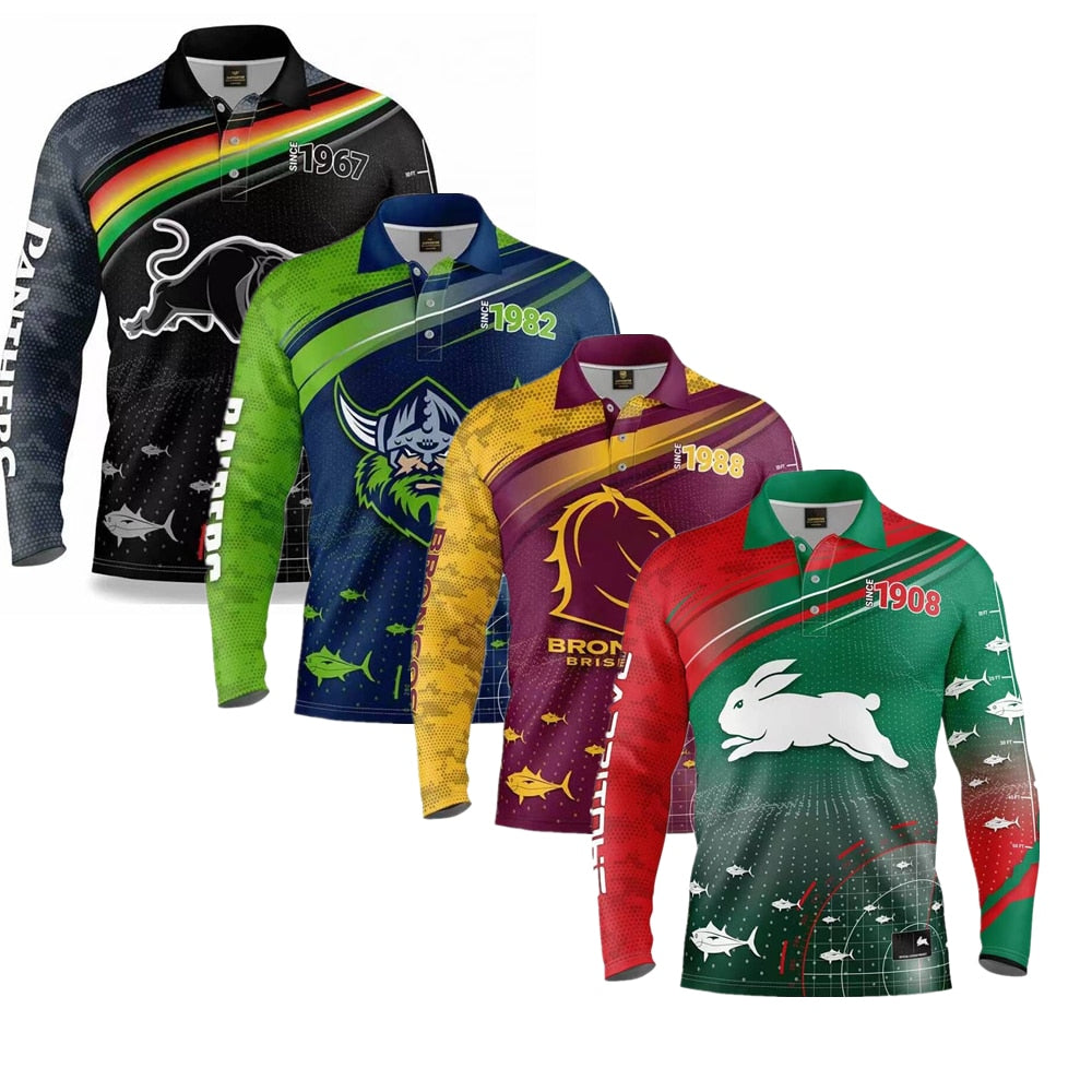 XS-4XL Australian Rugby Fishing Jersey - 8 TEAMS