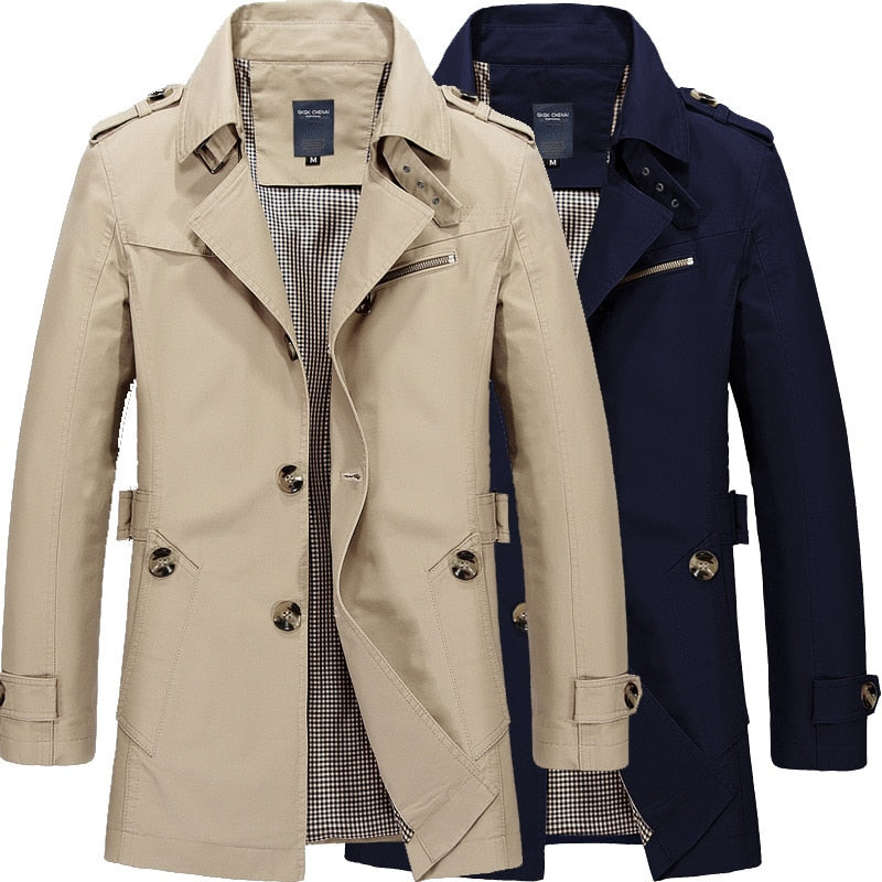 XS-4XL Overcoat Trench - 5 COLOURS