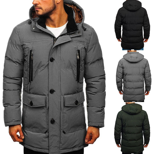 S-XXXL Long Hooded Down Jackets - 3 colours