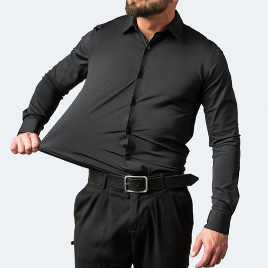 XS-5XL Elastic long-sleeved business shirt - 9 colours