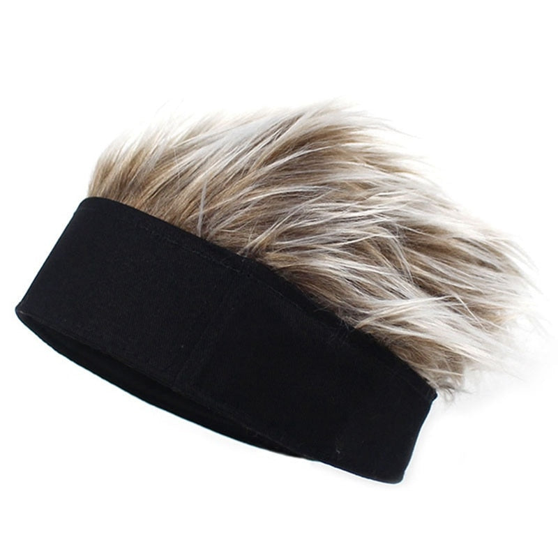 Visor Cap With Spiked Hair