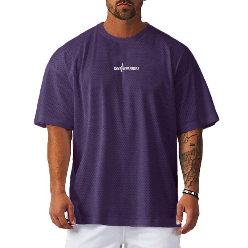 M-3XL Men's Mesh Oversized Sporting T-shirt - 4 COLOURS