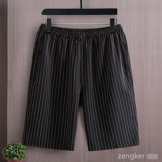 XL-10XL Striped Shorts