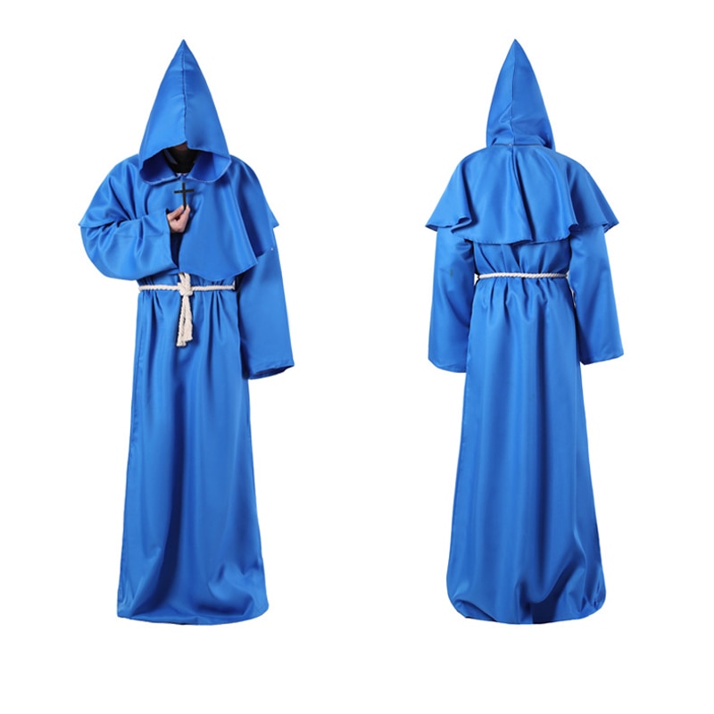 Cosplay Medieval Monk Friar Robe Priest Wizard Suit - 7 Colours