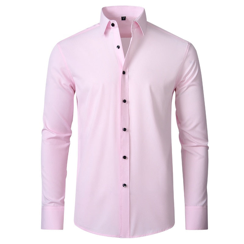 XS-5XL Elastic long-sleeved business shirt - 9 colours