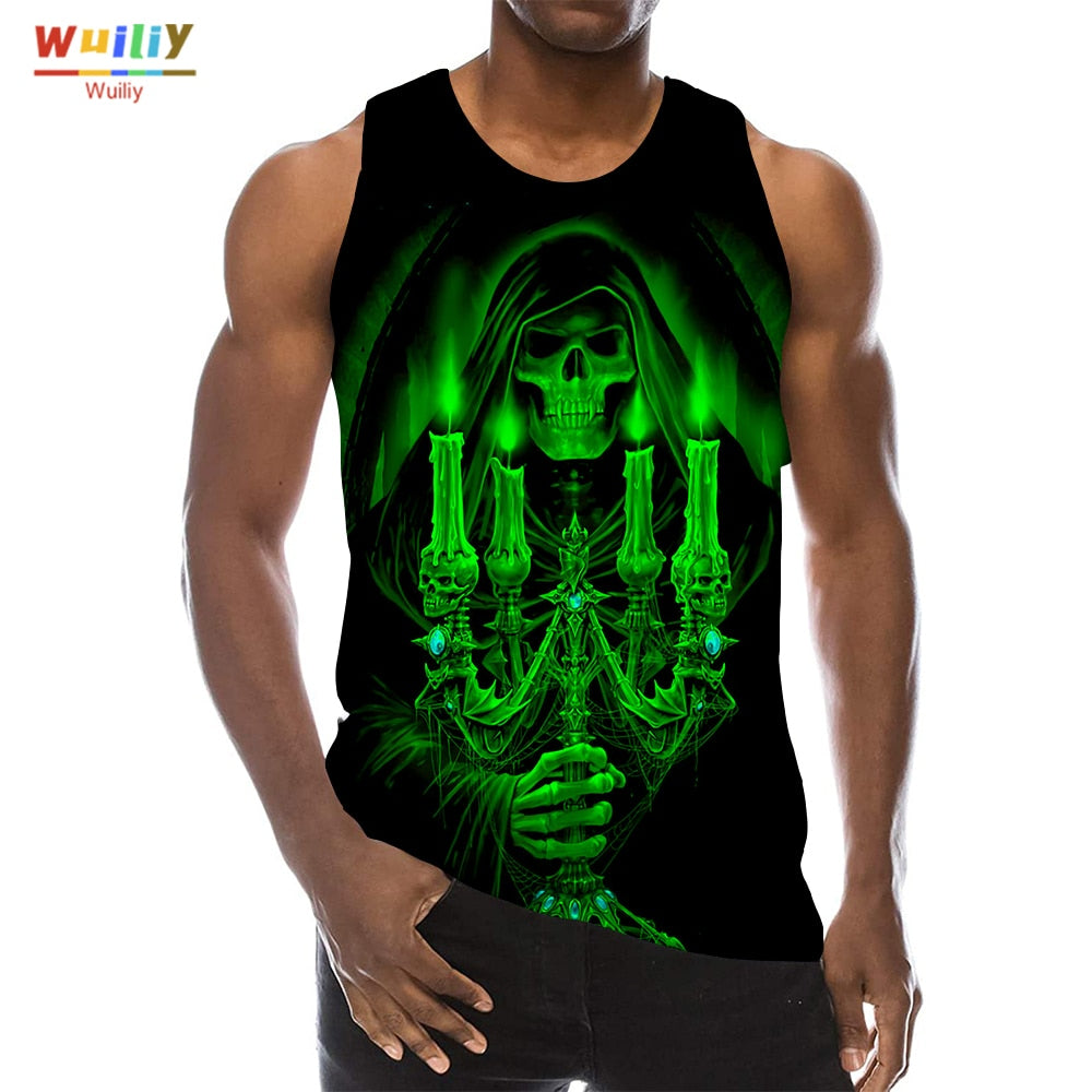 XS-5XL Skull Tank Top