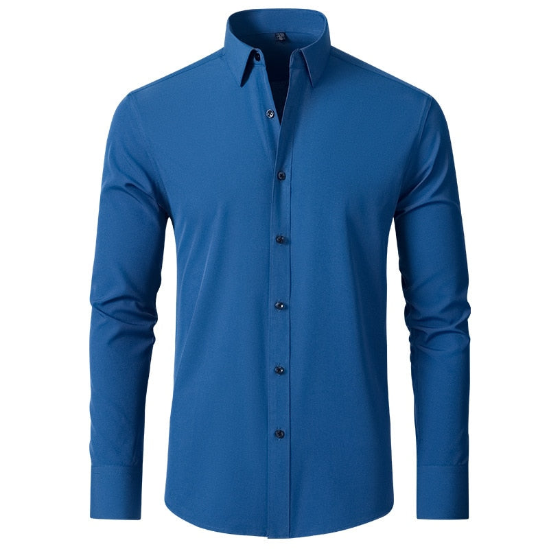 XS-5XL Elastic long-sleeved business shirt - 9 colours