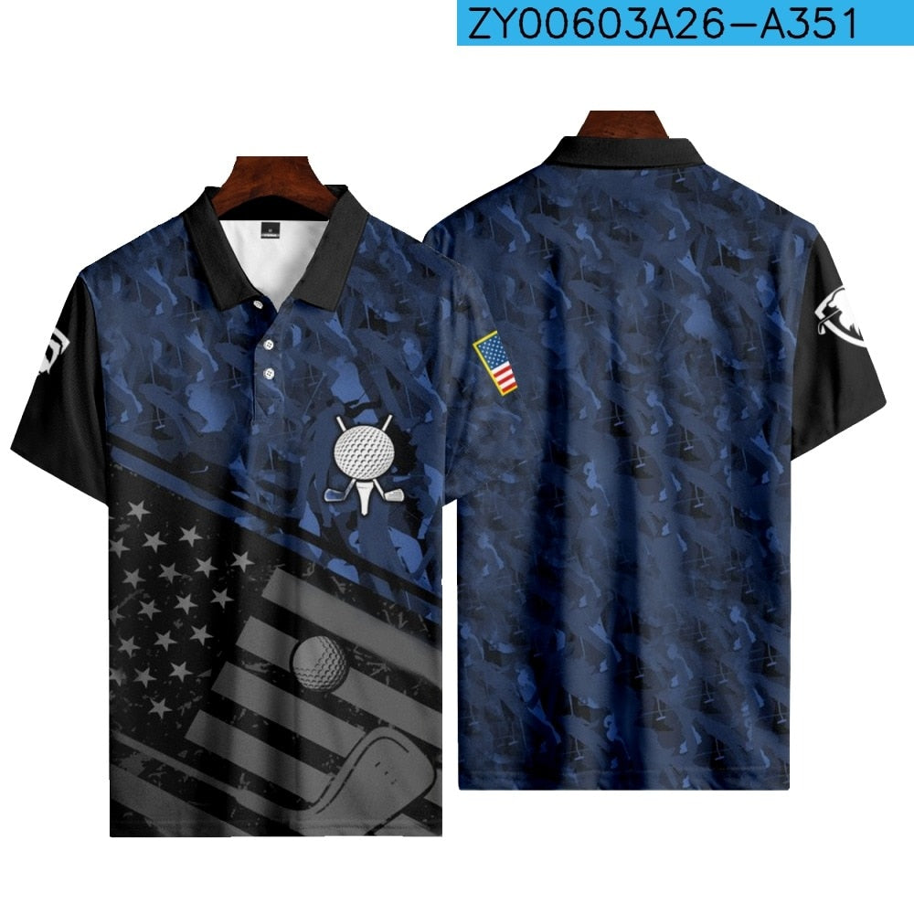 L-5XL Men's Golf Polos Shirts -16 COLOURS