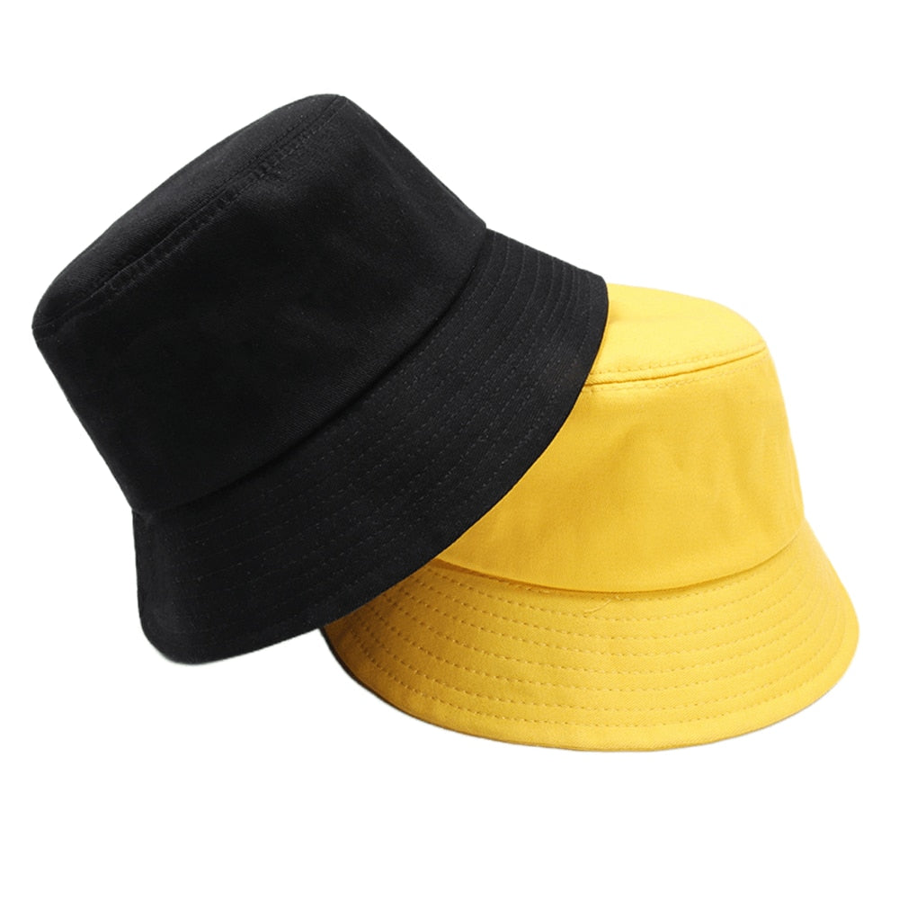 Cotton Plain Bucket Hats - 8 COLOURS