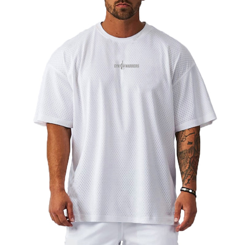 M-3XL Men's Mesh Oversized Sporting T-shirt - 4 COLOURS