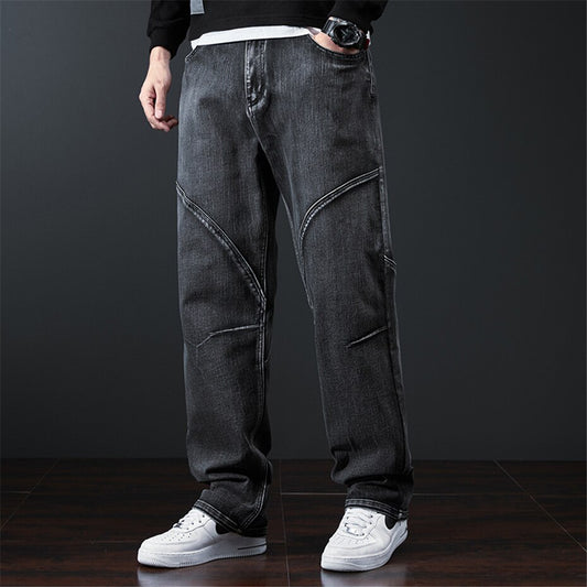 29-44INCH Coal Denim Baggy Jeans