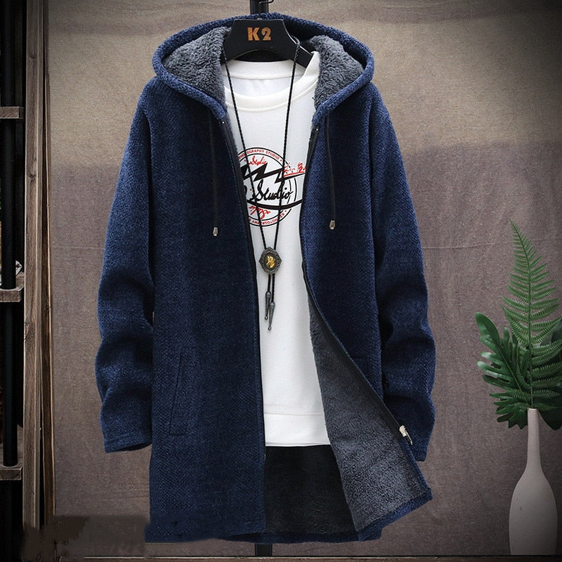 XS-XXL Long Fleece Sweater Coat -5 COLOURS