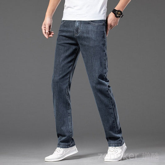 30-46INCH Stretch straight elastic long jeans - 2 COLOURS