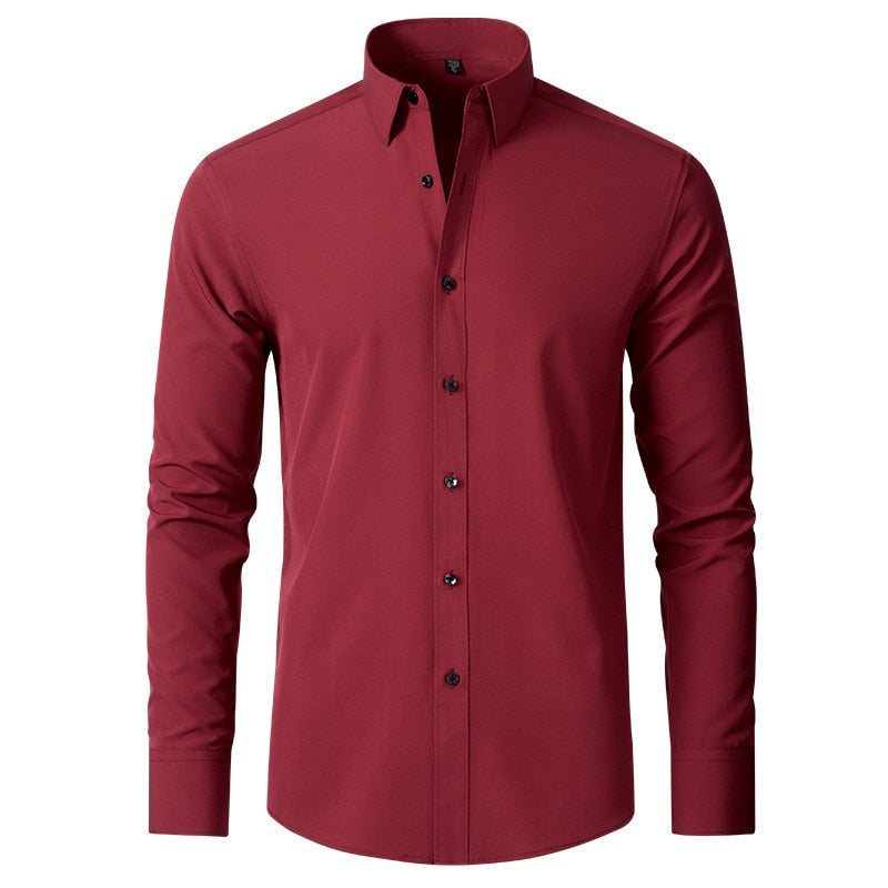 XS-5XL Elastic long-sleeved business shirt - 9 colours