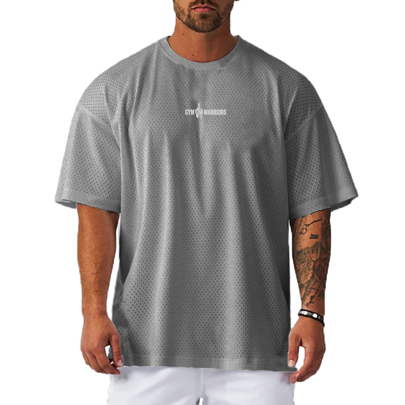 M-3XL Men's Mesh Oversized Sporting T-shirt - 4 COLOURS