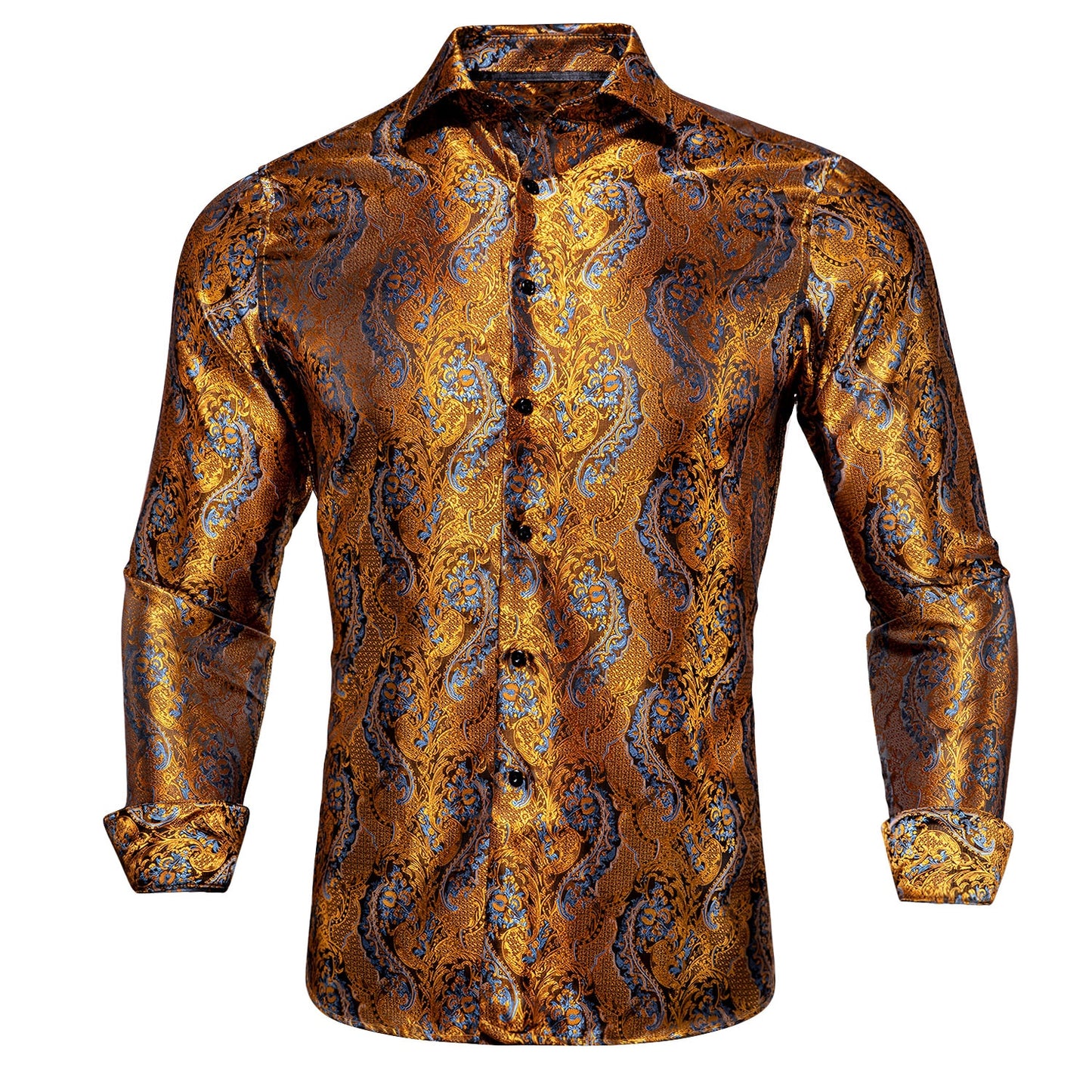 S-3XL Silk Men's Formal Shirts - 16 COLOURS